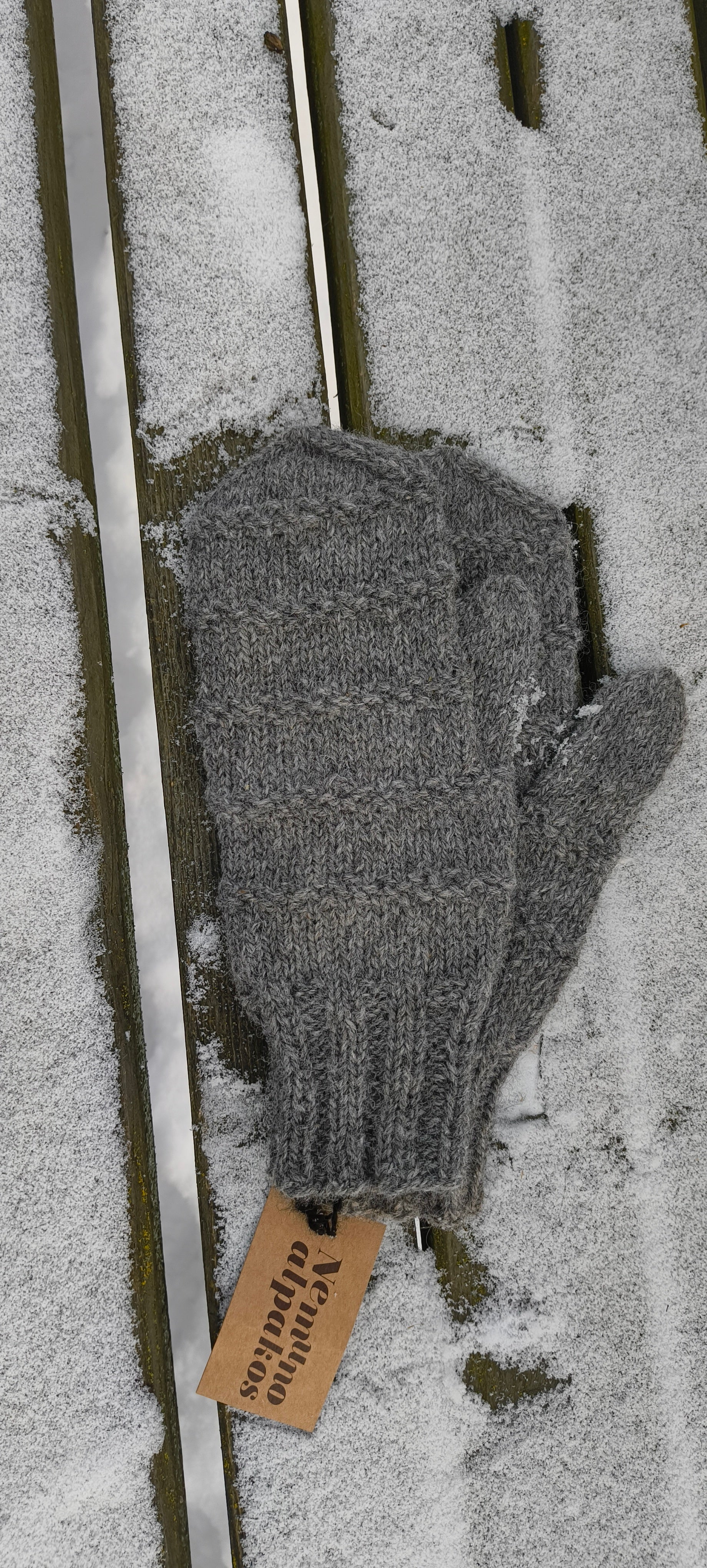 Kumštinės alpakų vilnos pirštinės