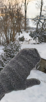 Kumštinės alpakų vilnos pirštinės