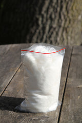 Baltas angoros pluoštas – 50 g - Nemuno alpakos