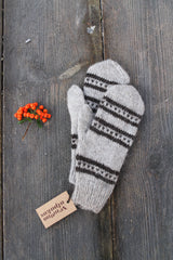 Kumštinės alpakų vilnos pirštinės