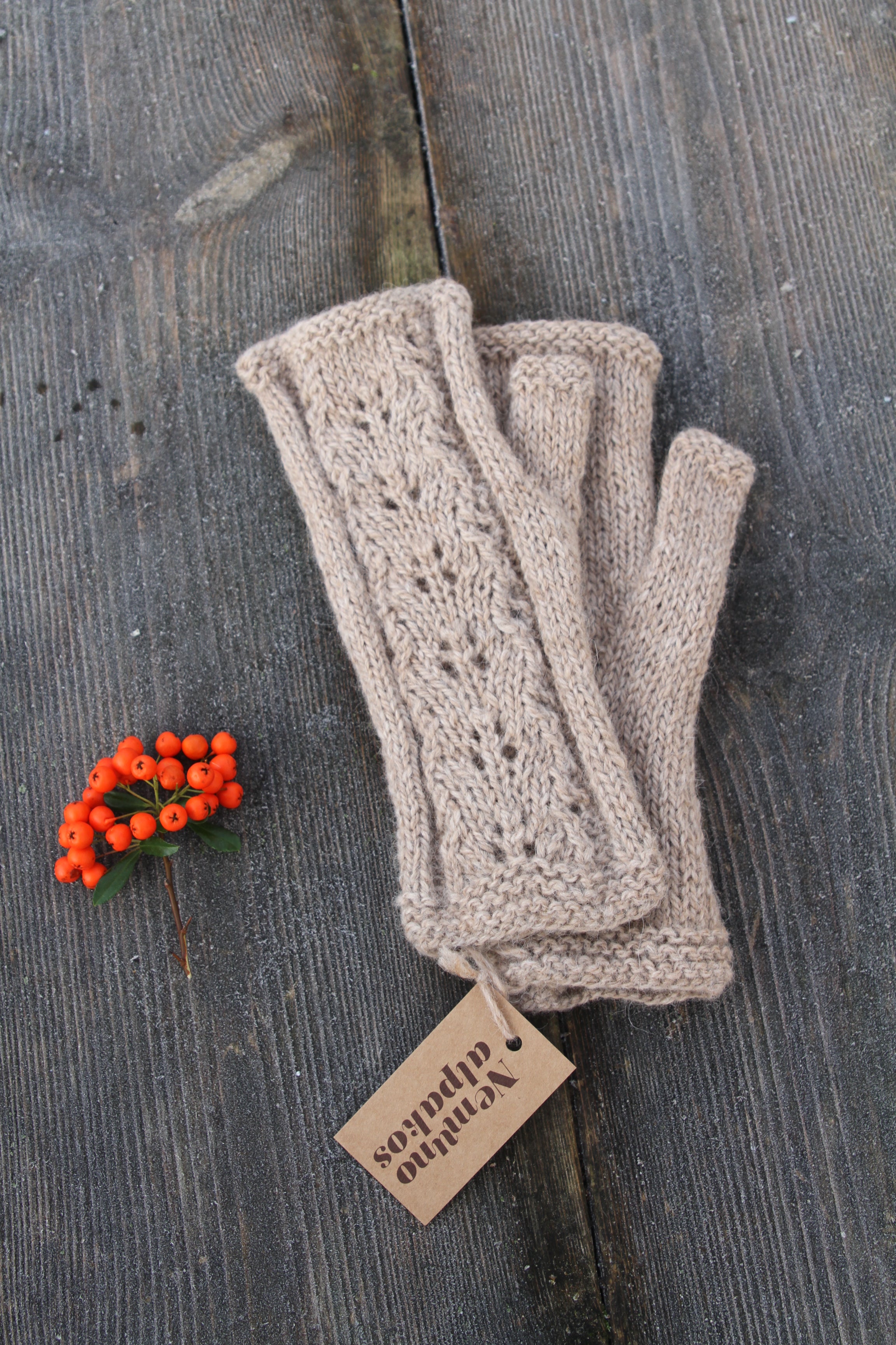 Ilgos alpakų vilnos riešinės