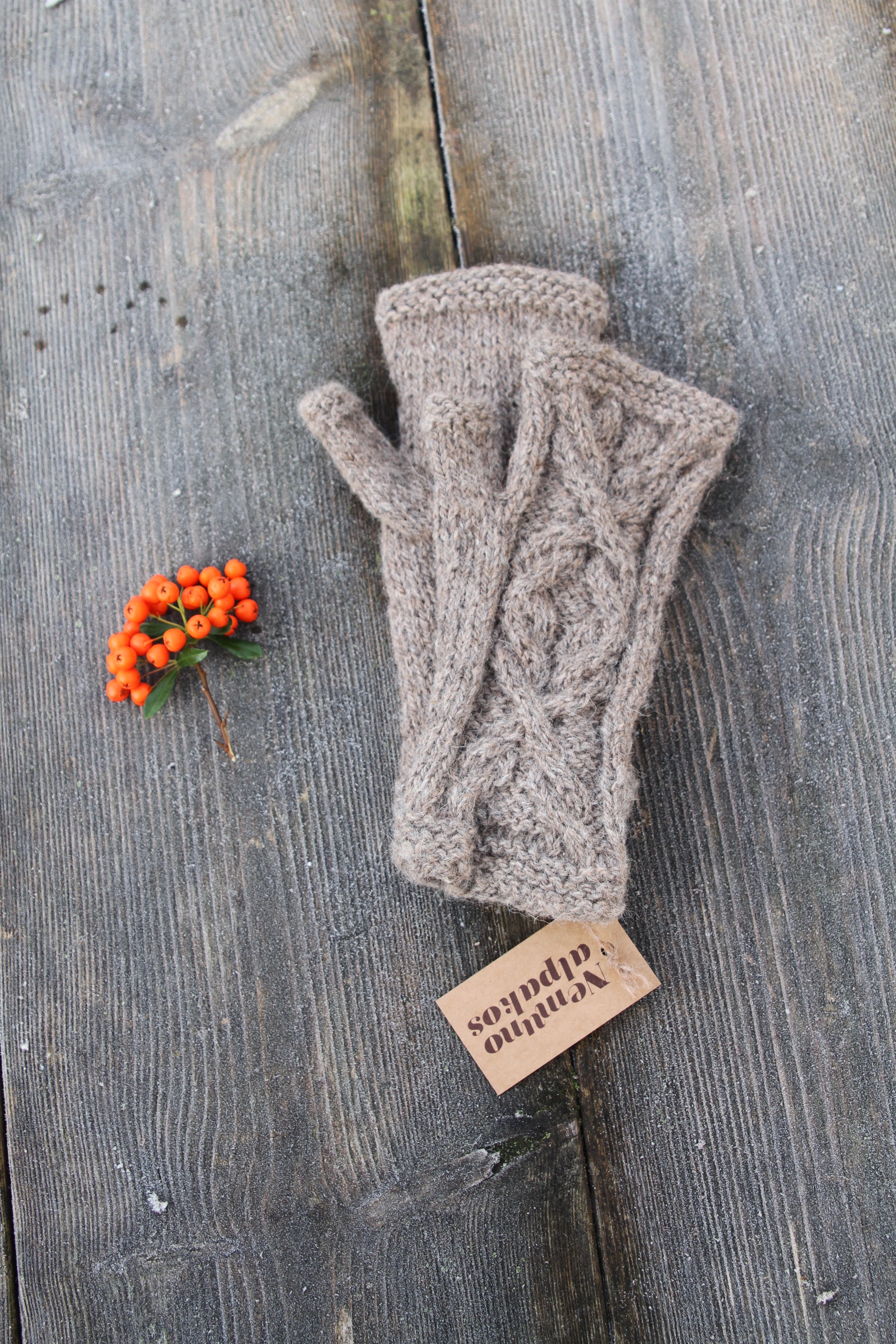 Ilgos alpakų vilnos riešinės